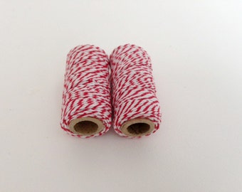 20 m di Bakers Twine bianco e rosso / 20 m of White and Red Bakers Twine