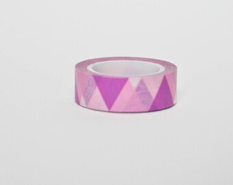 Washi Tape triangoli bianchi, rosa e viola / White, Pink and PurpleTriangles Washi Tape