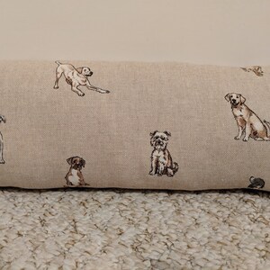 Dog print draught excluder