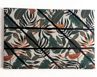 Tropical Leaf Fabric Pinboard | Handmade Tropical Photo Display (60x40cm)