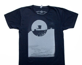 LUNA COASTLINE hand screen printed t-shirt