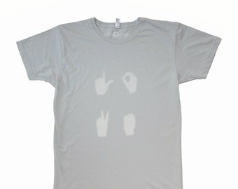 LOVE ONE ANOTHER (halftone) hand screen printed t-shirt