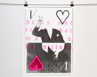 VICTORIOUS hand pulled screen print