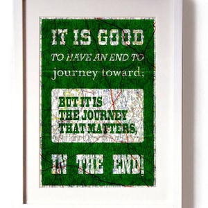 Hemingway&#39;s Journey Hand Pulled Screenprinted on vintage maps original artwork