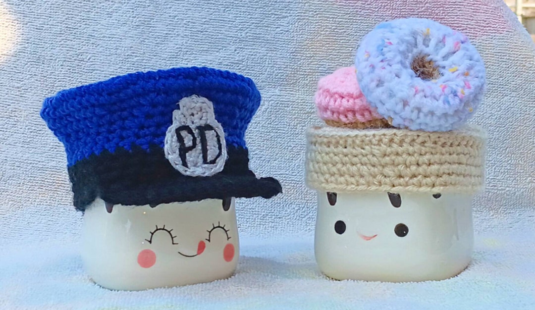 Marshmallow Cup Hats Etsy