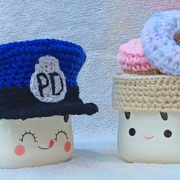 Marshmallow Cup Hats Etsy