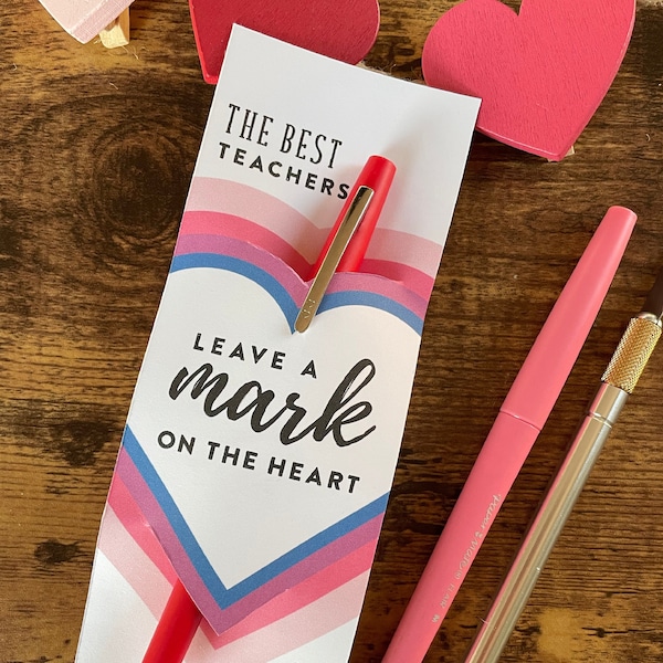 Teacher Appreciation | Special Teacher Gift, Card, Tag, Valentine, Bookmark, Useful Gift, Book Lover, Heartfelt Card, Marker, Sharpie, Pen