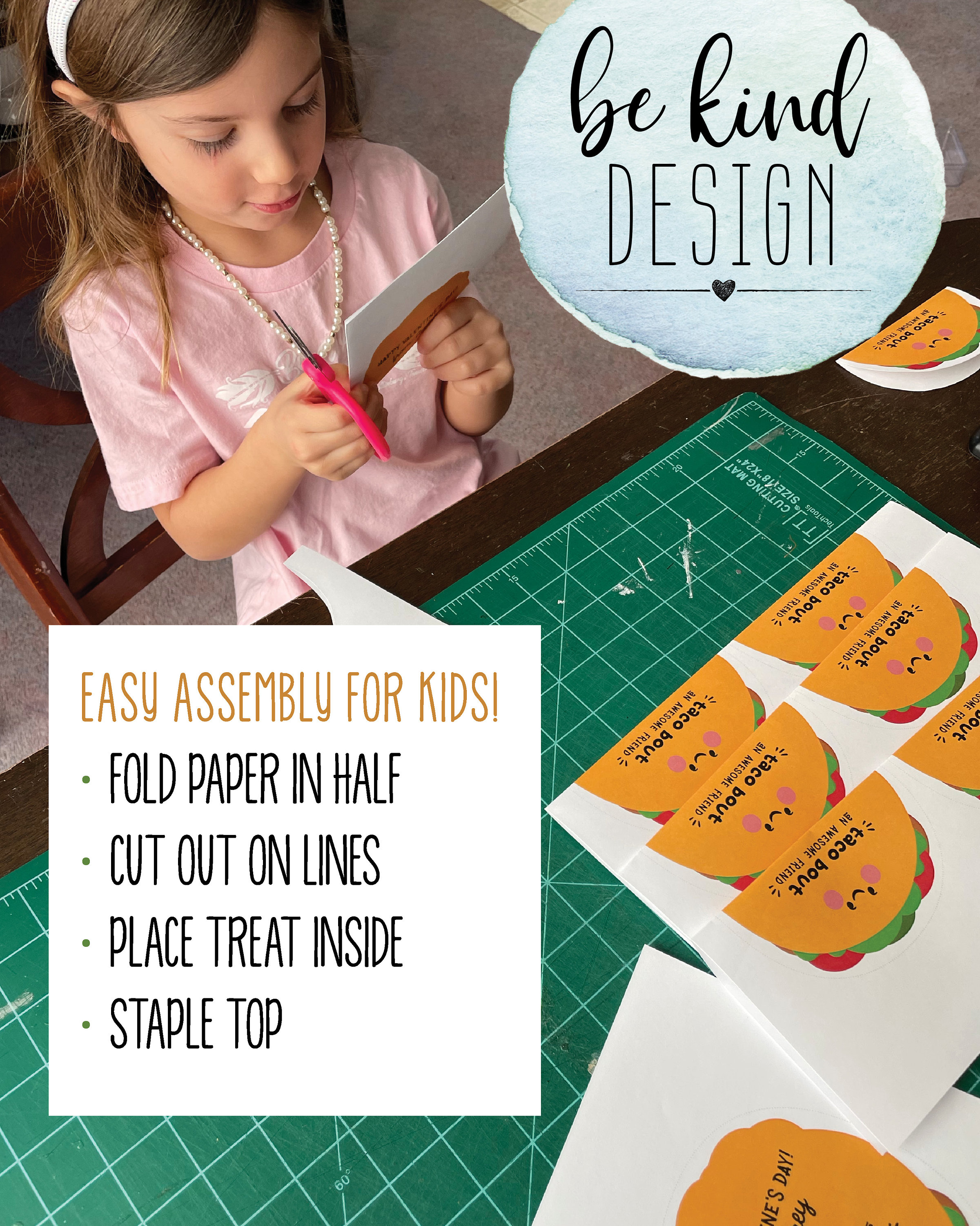 Valentine Printable With Child's Name, Taco Bout an Awesome Friend