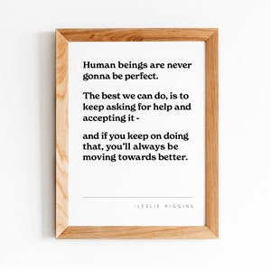 Citazione, Mai perfetto, Chiedere aiuto, Muoversi verso il meglio, Citazioni ispiratrici Casa Ufficio Scuola Moderno Minimalista Arredamento Elegante
