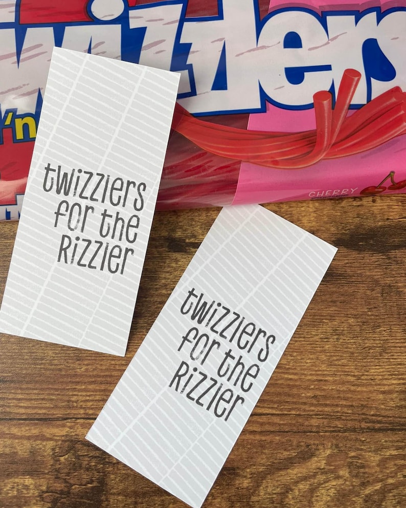 Twizzlers for the Rizzler, Valentine Tag, Older Kid Slang, Cool ...