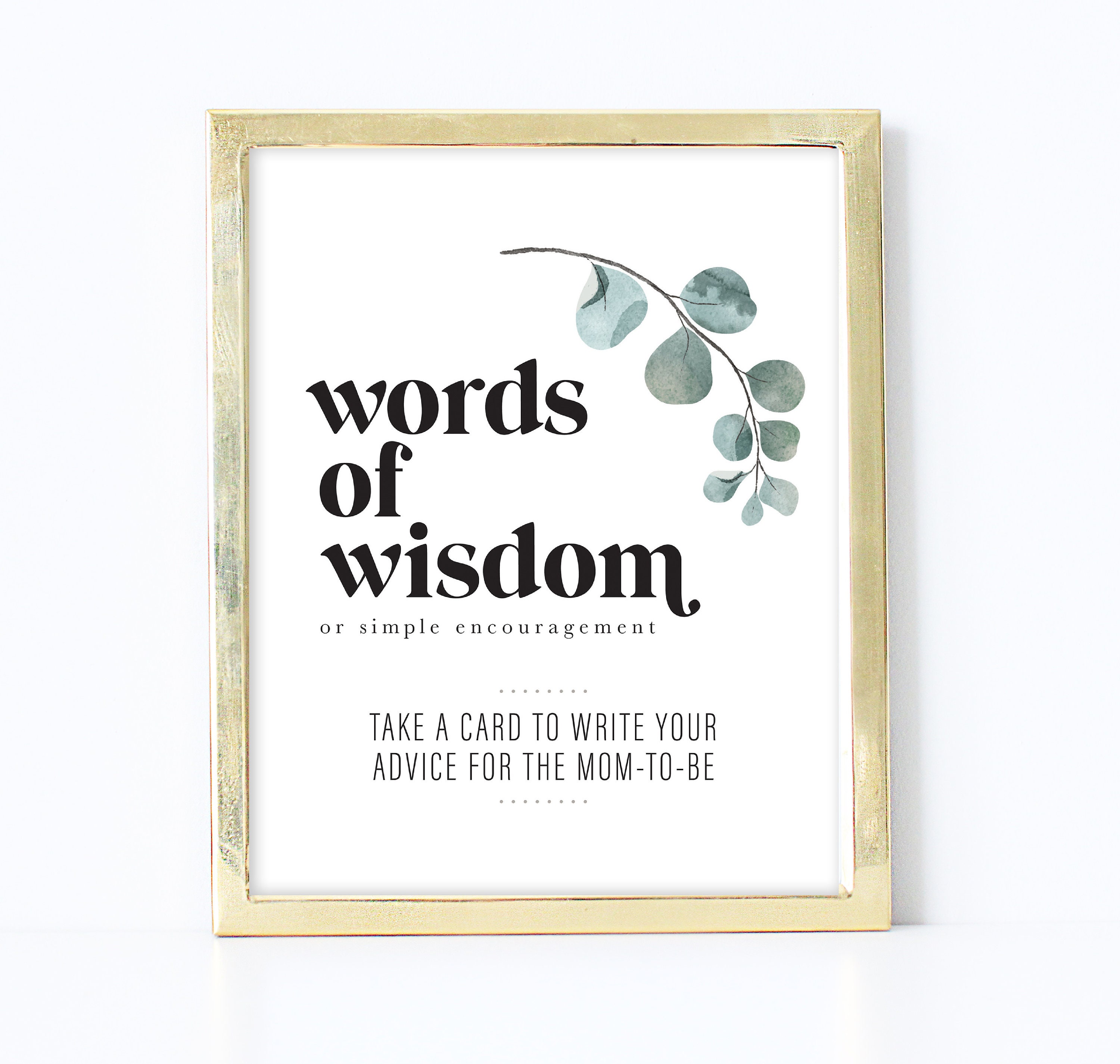 Baby Shower Words Card Baby Shower Words Card