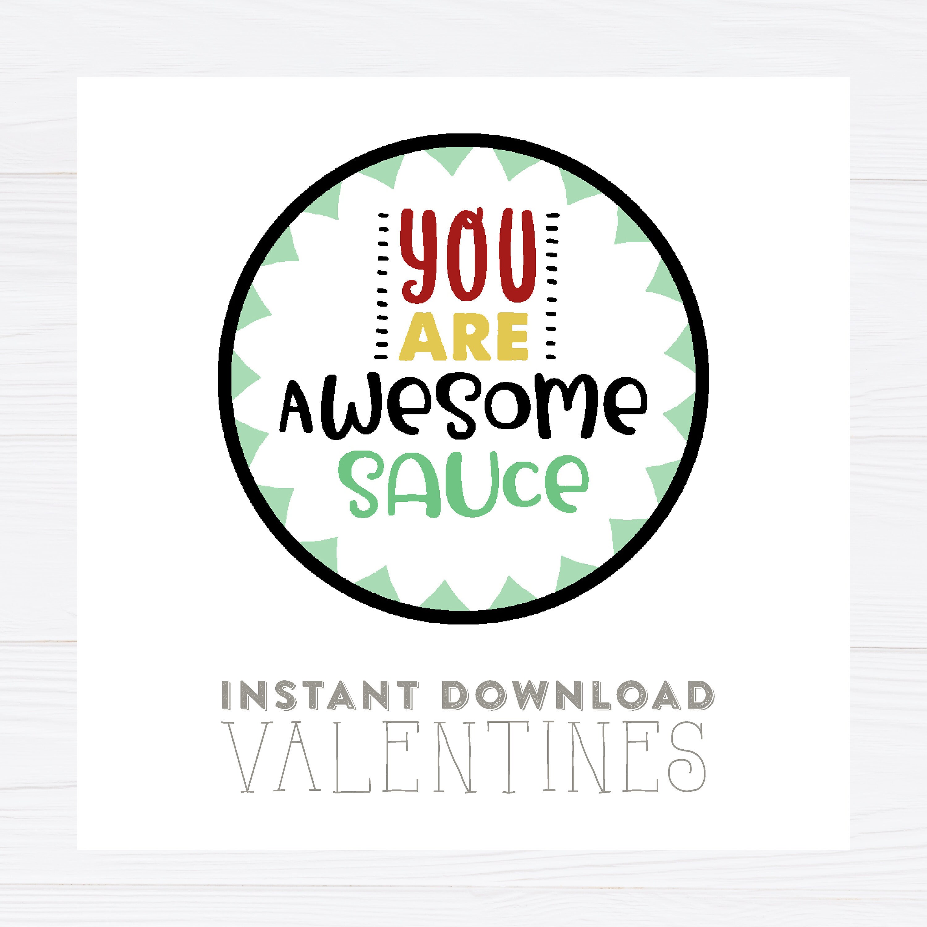 Apple Sauce Container Candy Free Valentines Easy Last Etsy