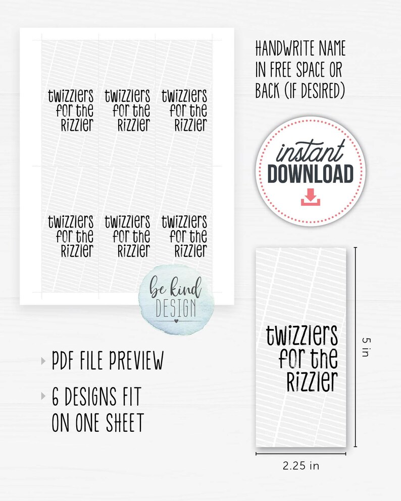 Twizzlers for the Rizzler, Valentine Tag, Older Kid Slang, Cool ...