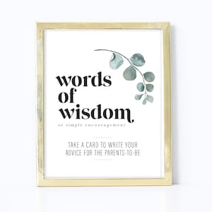 Activité pour baby shower, Conseils aux futurs parents, Paroles de sages, Jeu de douche, Carte souvenir pour la douche, Douche non sexiste, Cartes de conseils
