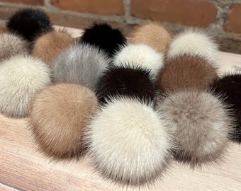 Minibontbont nerts, 2 inch, verschillende kleuren, gerecycled vintage bont