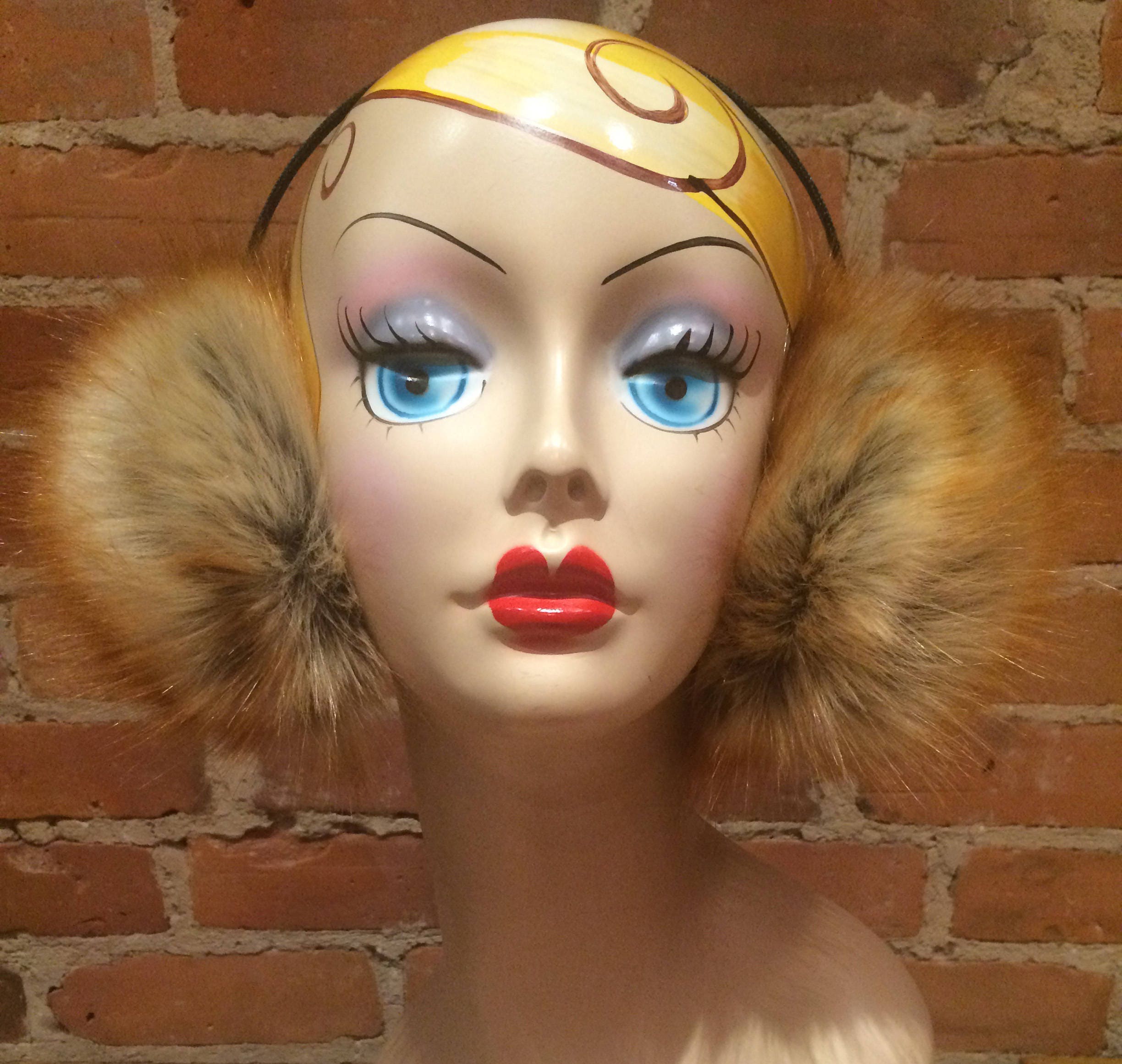 coyote fur earmuffs