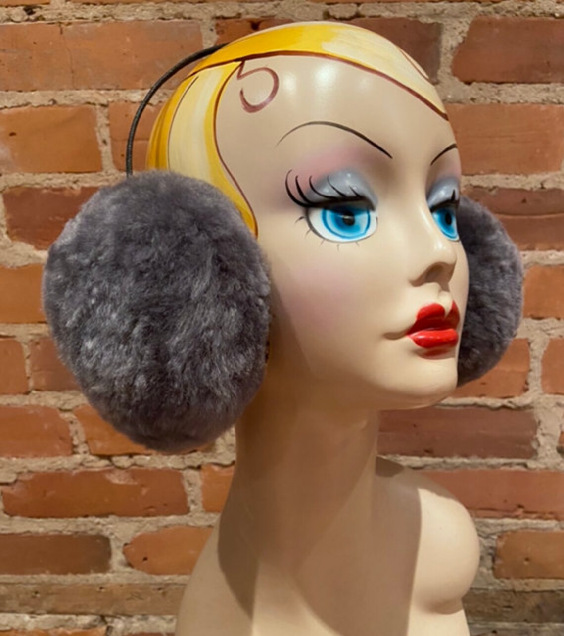 Grey Lamb Earmuffs Hand Sculpted Muffs Real Vintage Recycled Etsy UK