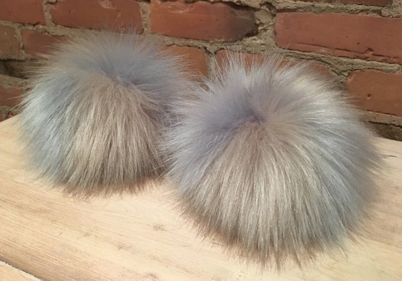 14 Colours Faux Fur Fluffy Hair Band Bobble Pom Pom Pink Black White Grey