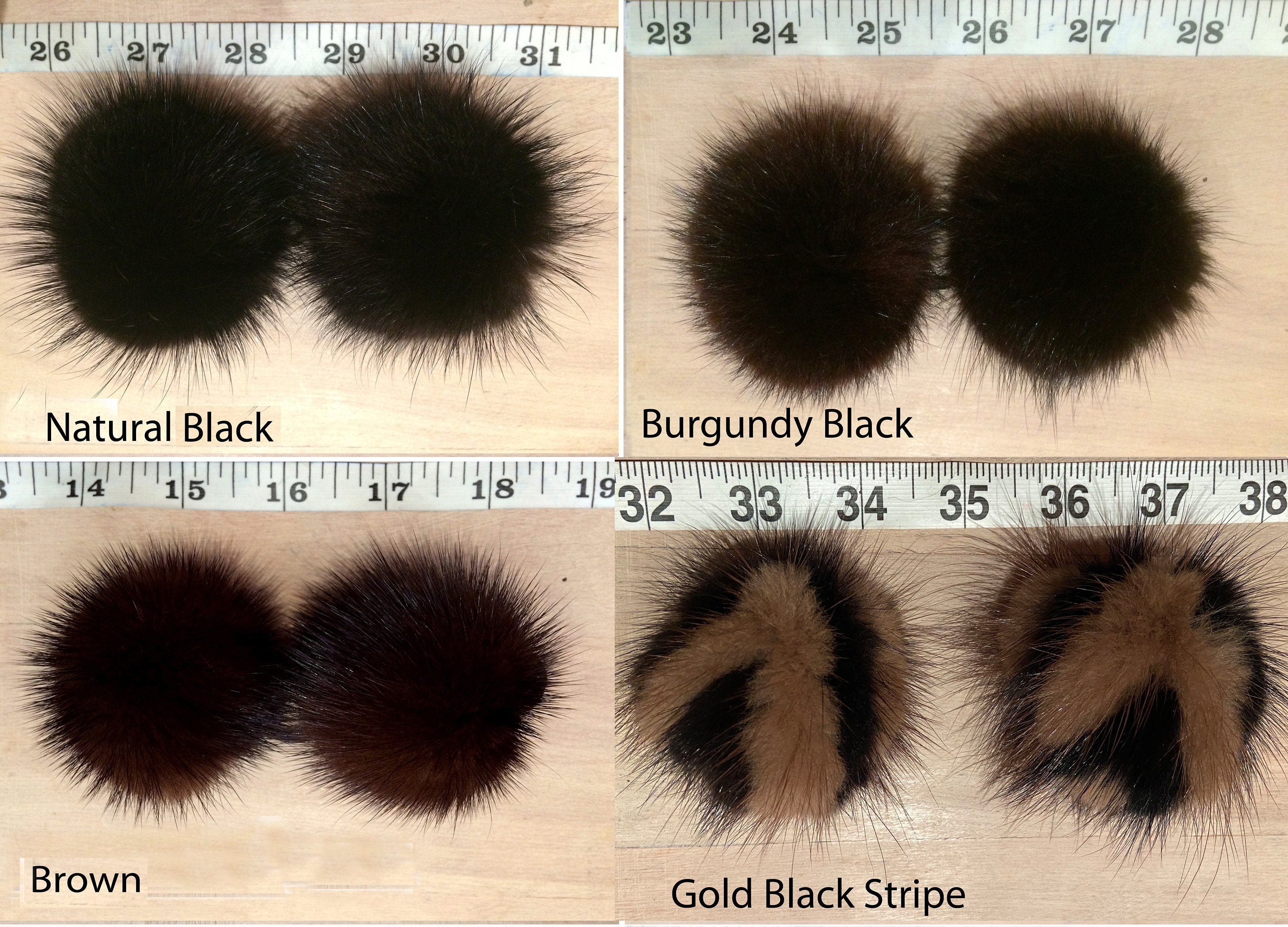 Recycled Mink Fur Shoe Poms Pair of Mink Shoe Pom Poms Etsy Canada