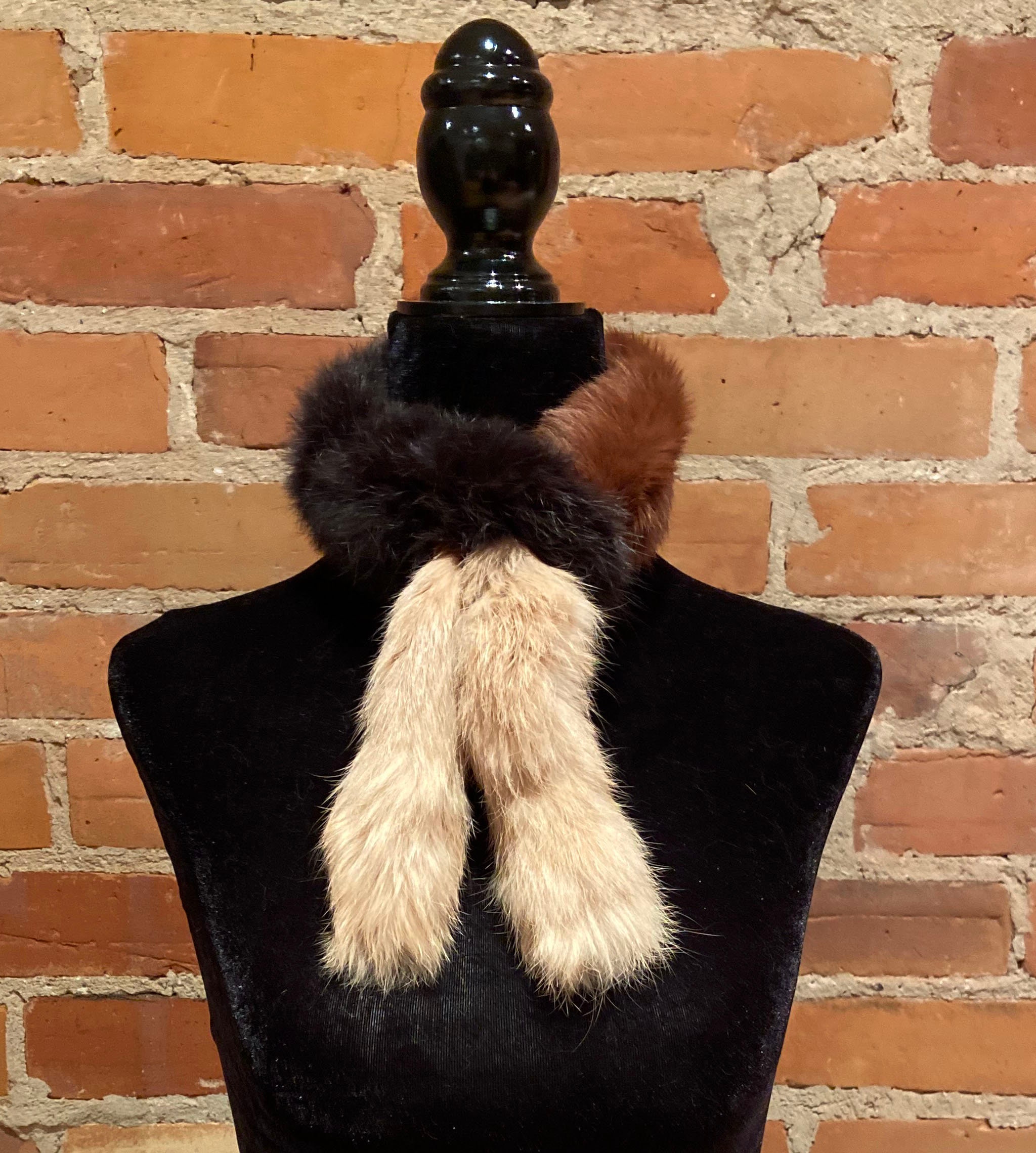 Fashion Winter Rex Rabbit Fur Scarf for Women Natrual Fur Infinity Collar Scarves  for Women Lady Warm Cozy Neckerchief