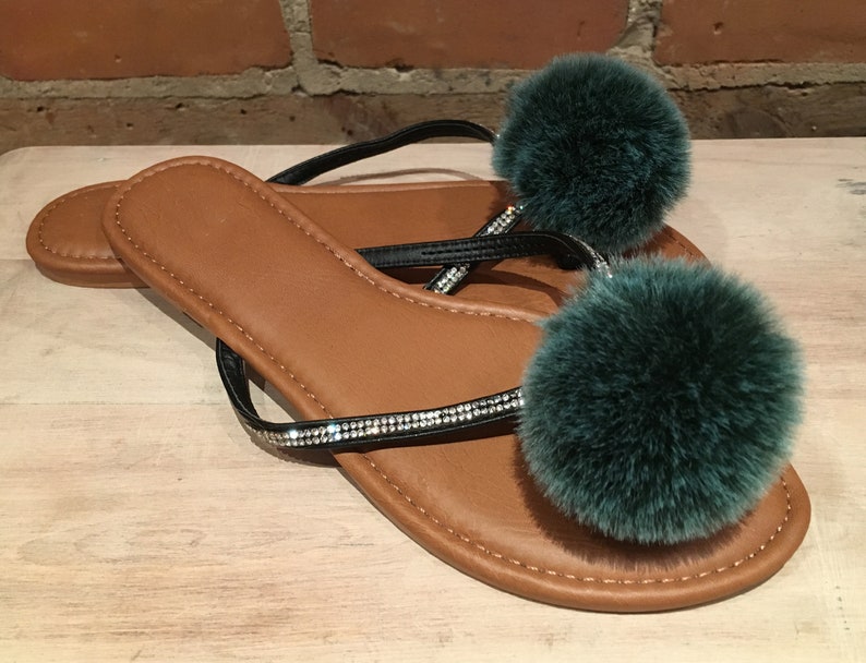 Teal Faux Fur Shoe Pom Poms Pair Mini Poms Faux Shoe Poms Etsy