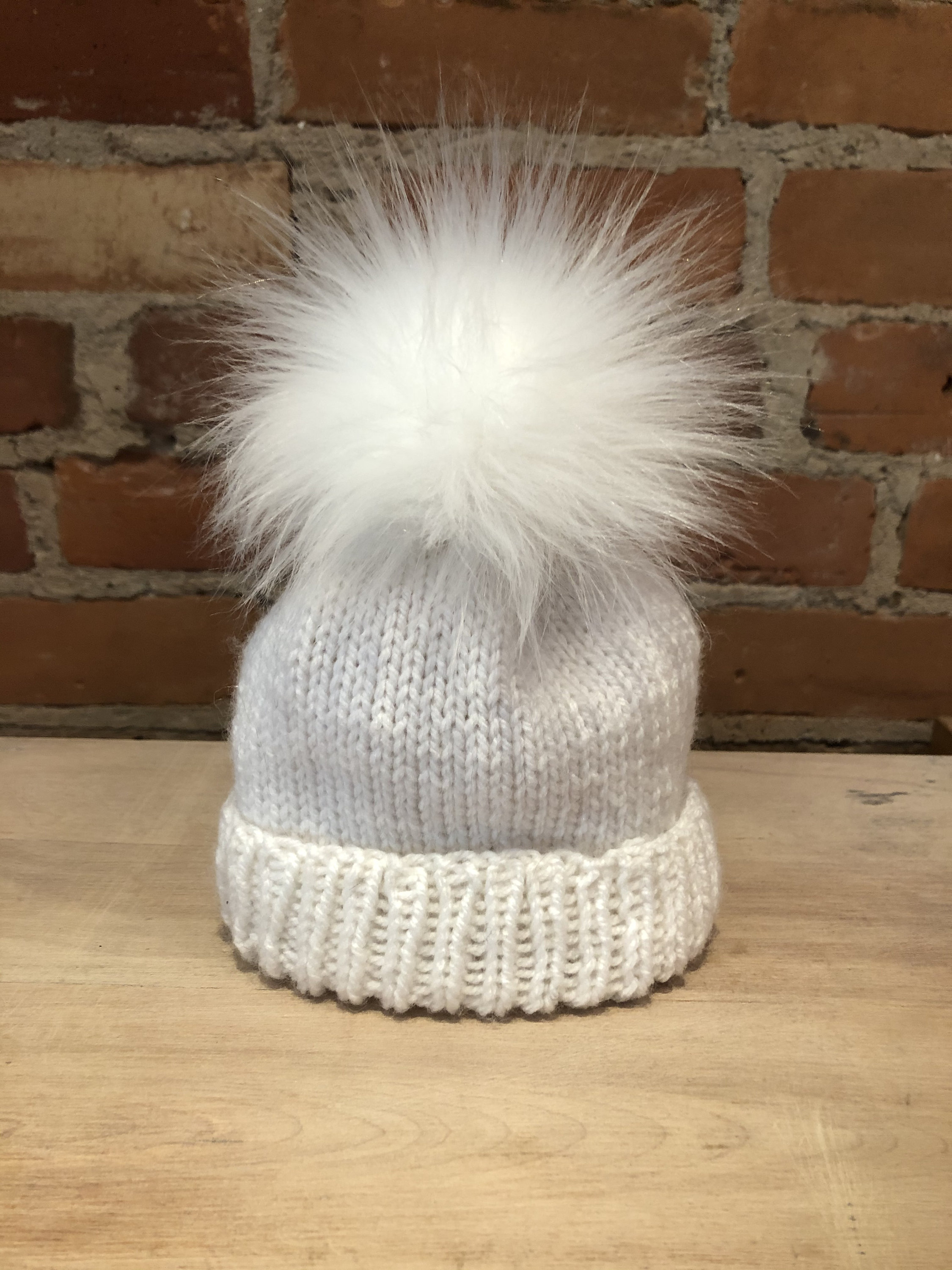 Elegant White Hat with Faux Fur Pom Poms ❄️ Polar Bear Vibes Are Back! ?‍❄️ This cozy white  main image 3