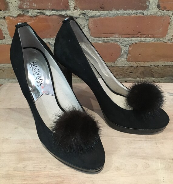 Clip-on Shoe Poms Mink Shoe Pom Poms Fur Etsy