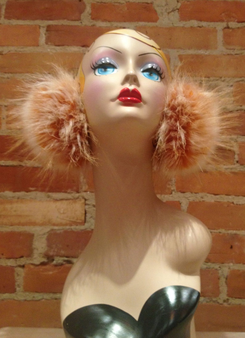 Frosted Gold Fox Faux Fur Earmuffs Faux Fur Earmuffs
