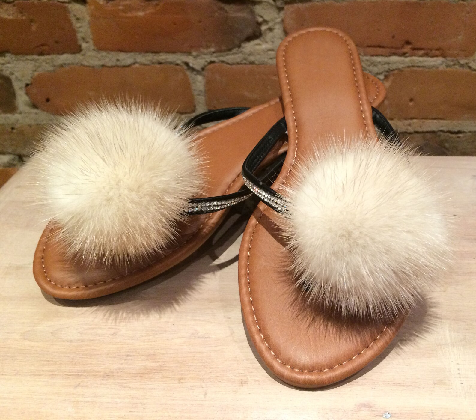 Recycled Mink Fur Shoe Poms Pair of Powder Blonde Mink Shoe Etsy
