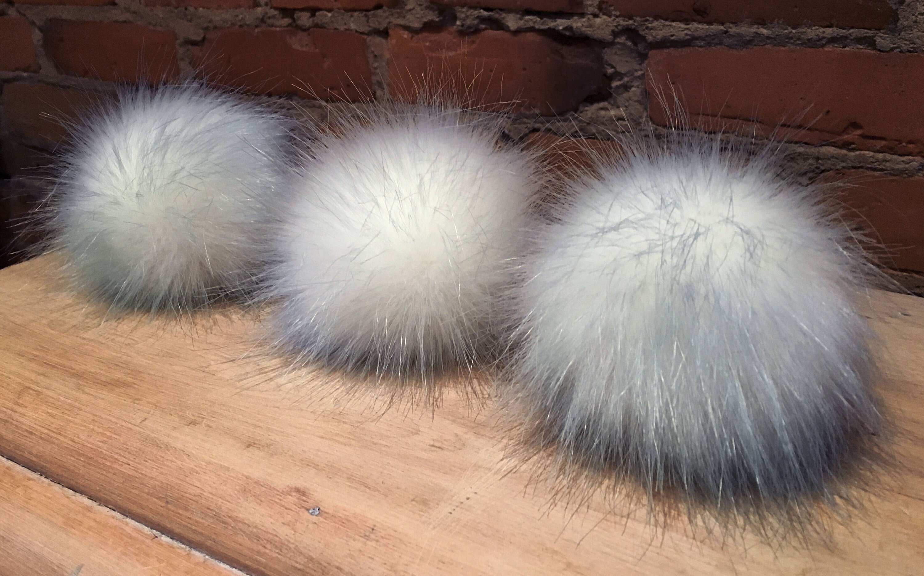 blue faux fur hat