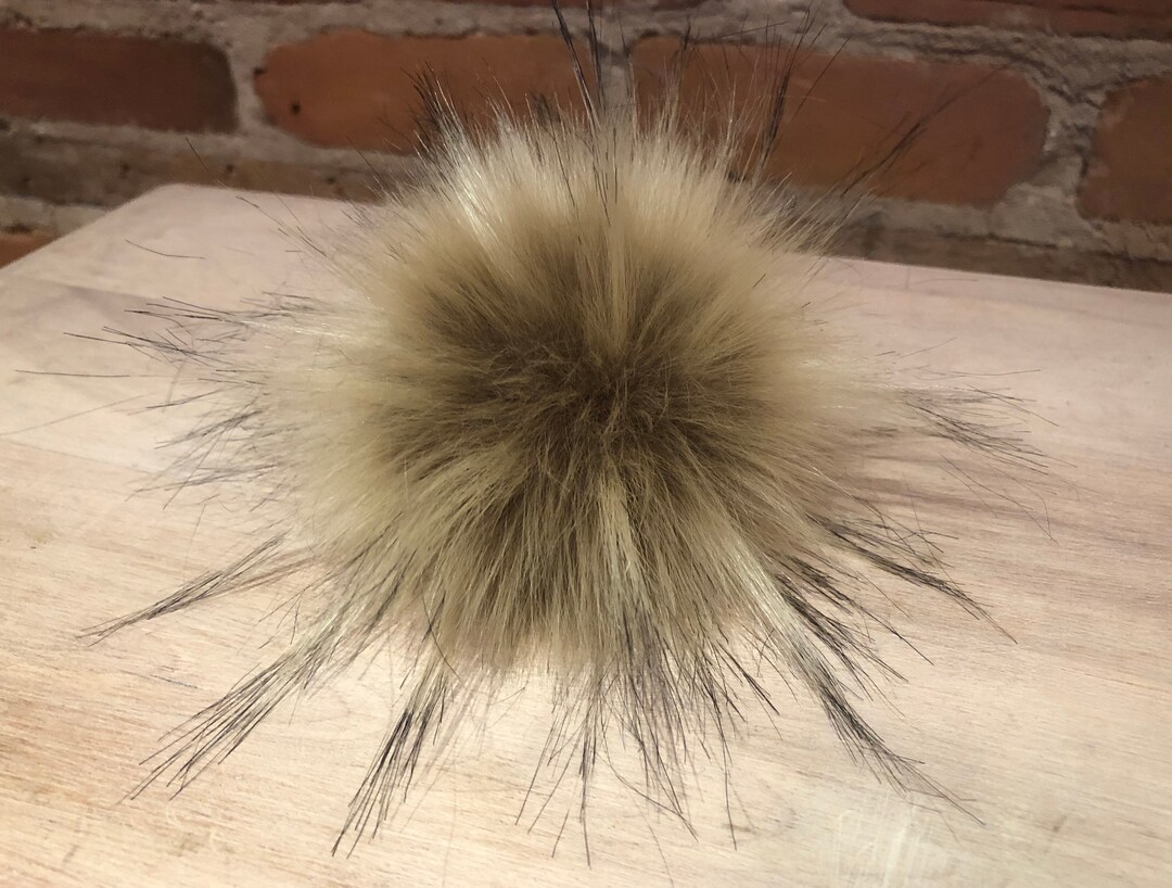 Gold Faux Finn Raccoon Pom, 4-inch Fur Ball - Etsy