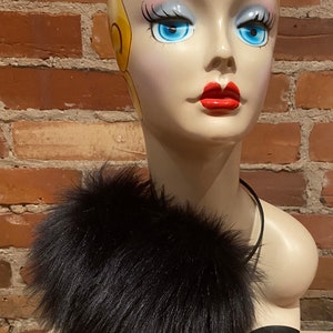 Jet Black Lamb Faux Fur Women's Earmuffs image 10