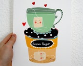 Kitchen Print - Tea Bags-