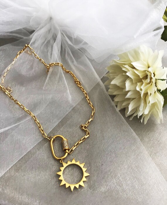 You Are My Sunshine Necklace 24K Gold 