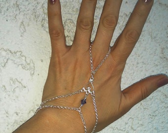 925 Sterling Silver Bracelet, Personalize Bracelet Ring,Hand Chain,Boho. Love bracelet.