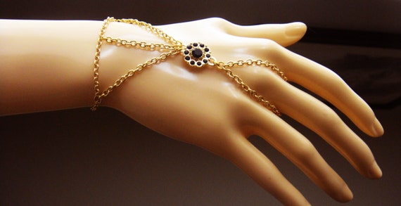 Gold plated hand bracelet online