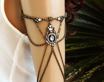 Sana Arm Chain, Armlet Shoulder Armor, ,Wedding Accessories, Unique Jewelry