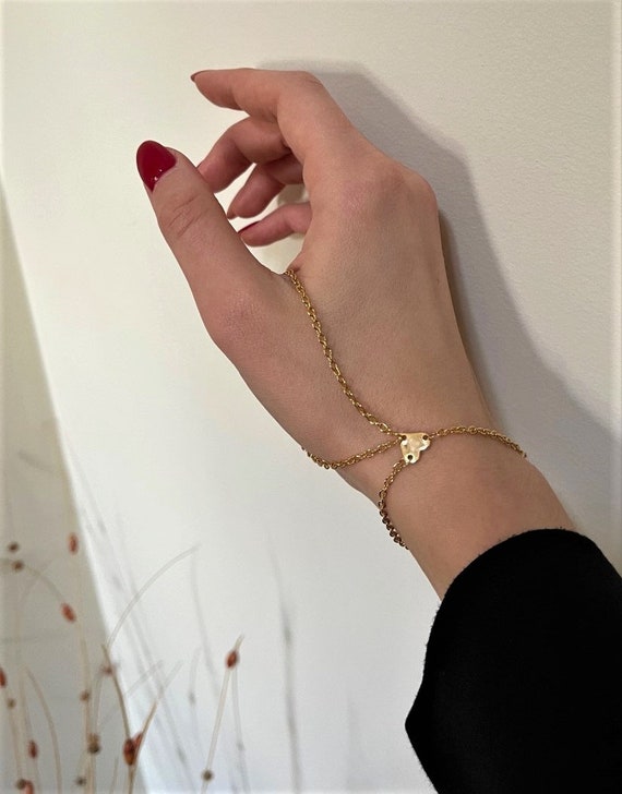 New Fashion Rhinestone Inlaid Bracelet Ring Connected Chain, Latin Dance  Hand Back Chain, Trendy Women's Mixed Style Bracelet | SHEIN USA