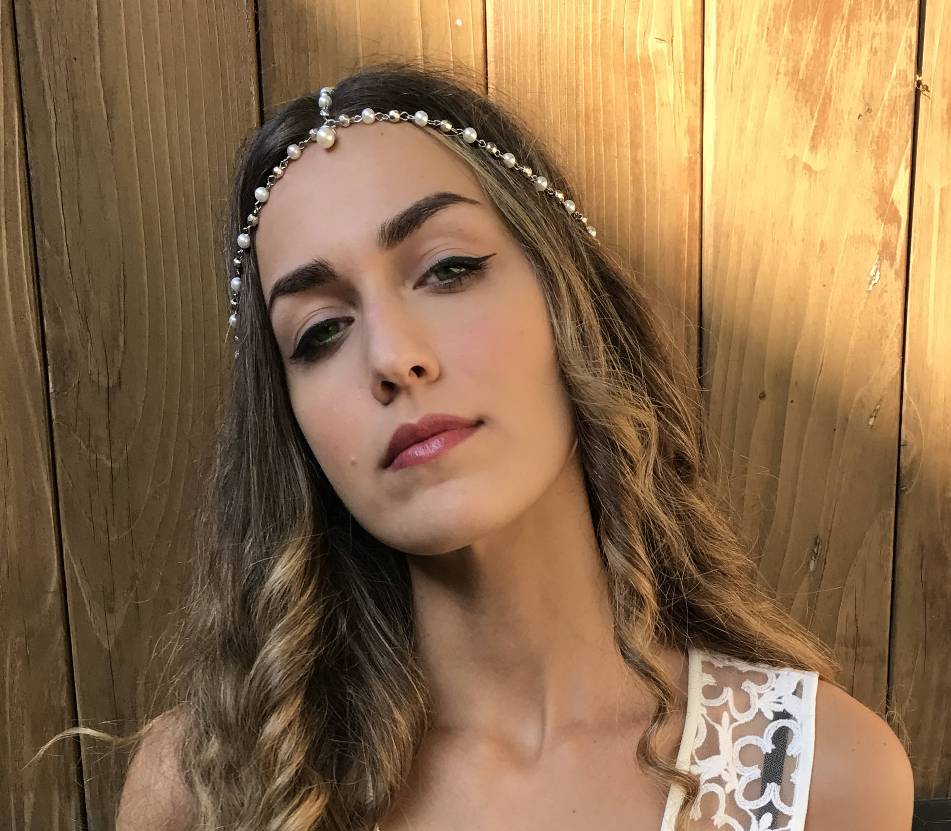 bridal chain headpiece