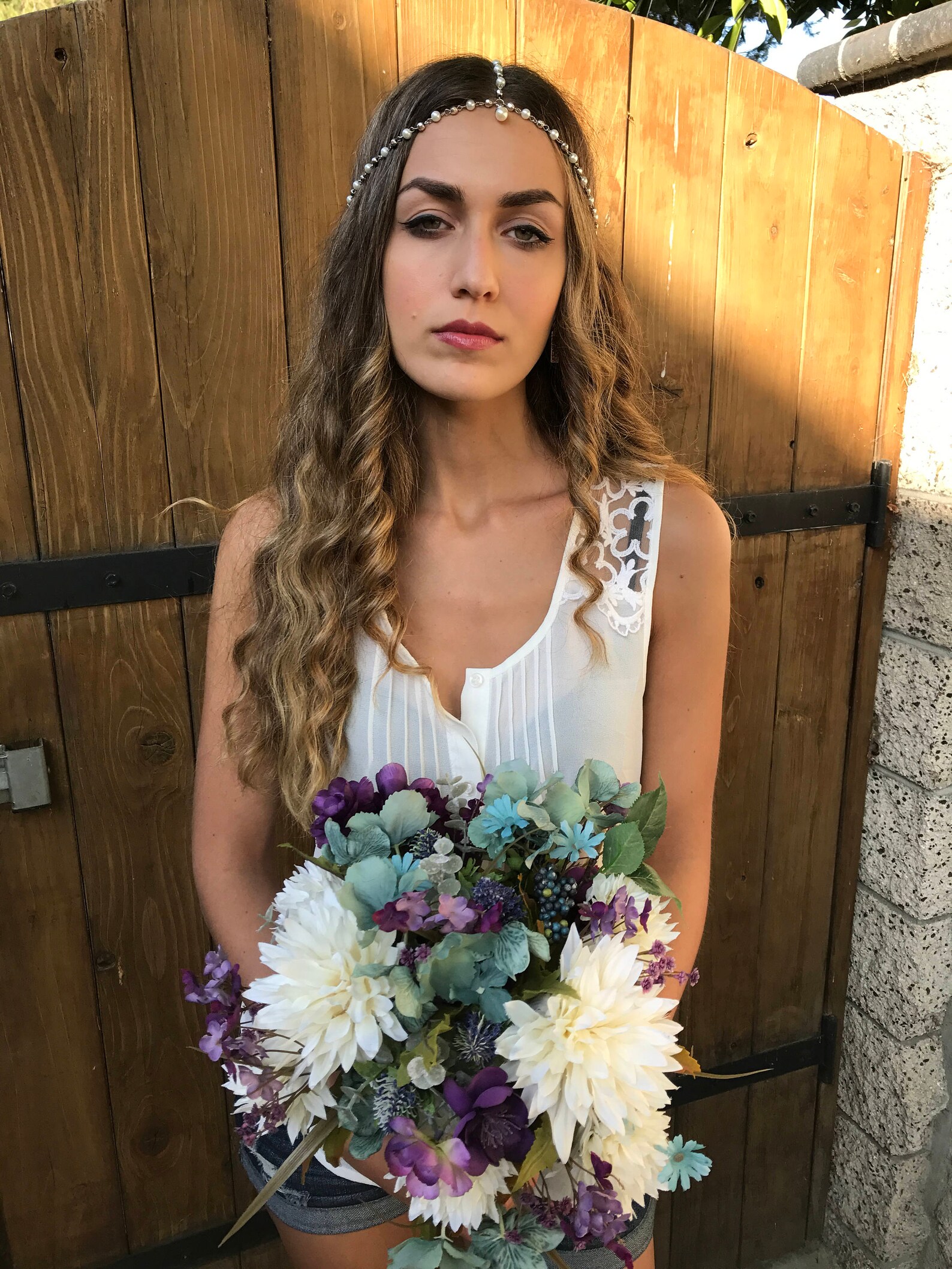 bridal chain headpiece