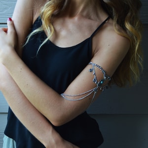 Turquoise Armlet, Shoulder Armor, Shoulder jewelry, Shoulder Piece, Shoulder Chain, Unique Jewelry, Arm Tatoo