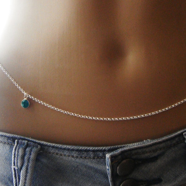 Choose Me Belly chain, 925 Sterling silver ,Body jewelry, Bikini, Waist Chain, Beach Jewelry