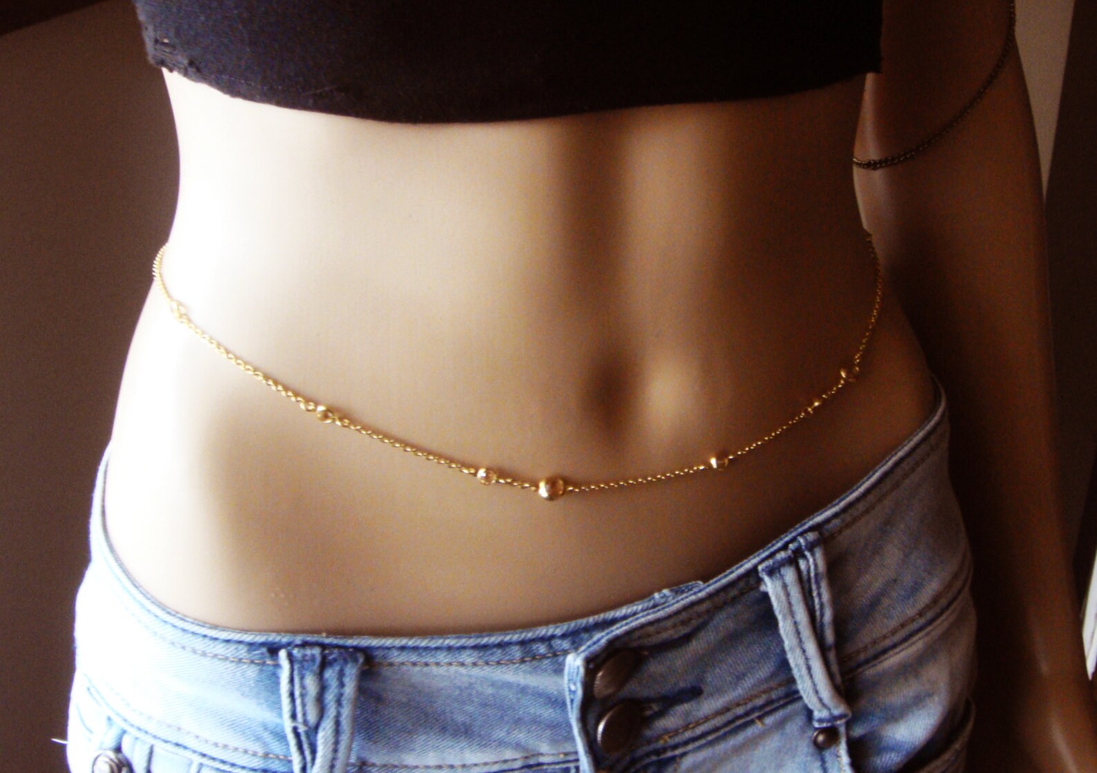 Sana Belly Chain 24k Gold Plated Belly Chain Body Jewelry Etsy Canada