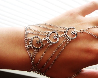 Scheherazade  Bracelet, Bracelet Ring, Hand Tattoo, Connected  Ring, Hand Chain