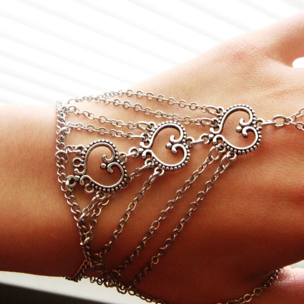 Scheherazade  Bracelet, Bracelet Ring, Hand Tattoo, Connected  Ring, Hand Chain