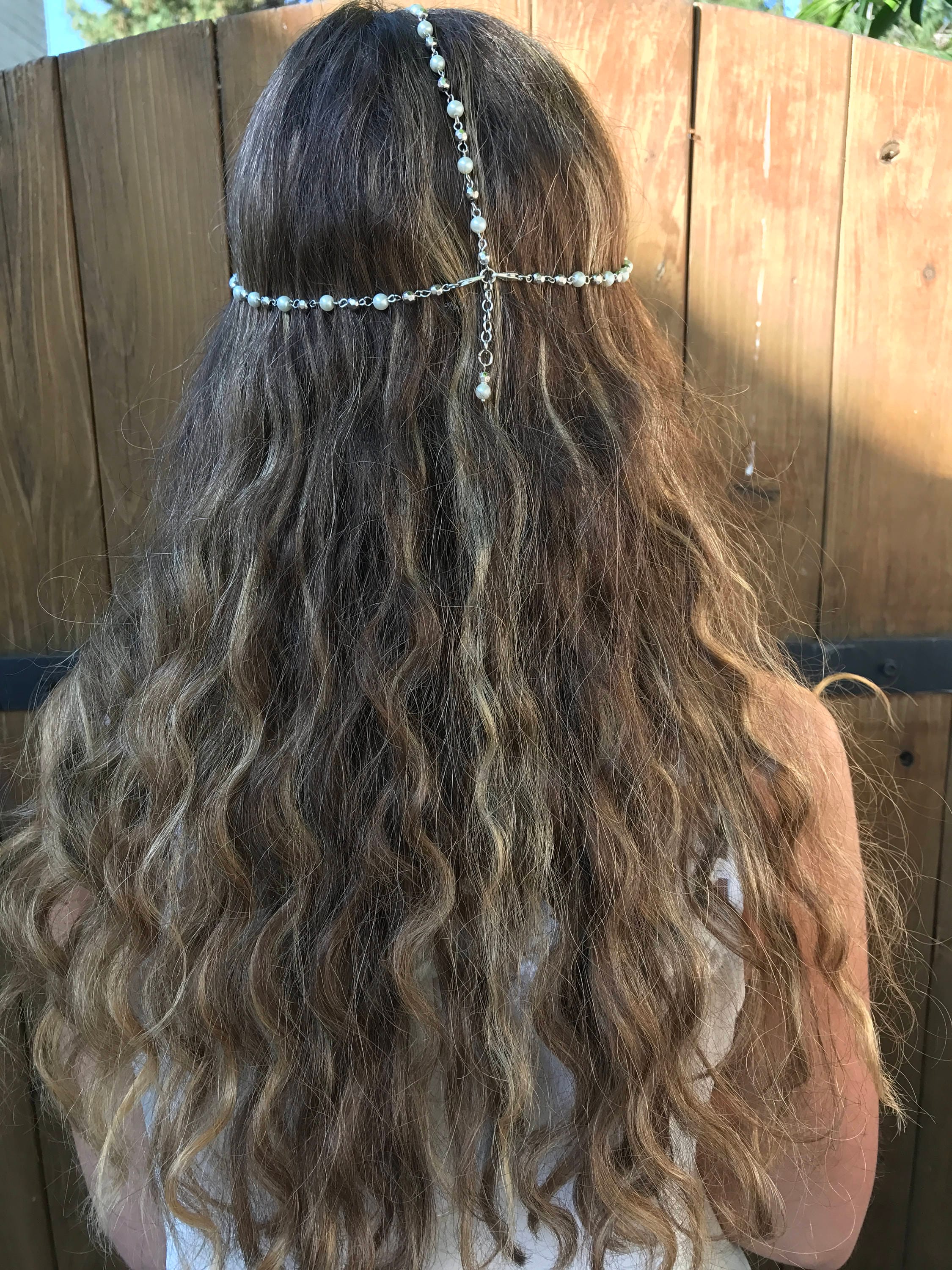 bridal chain headpiece