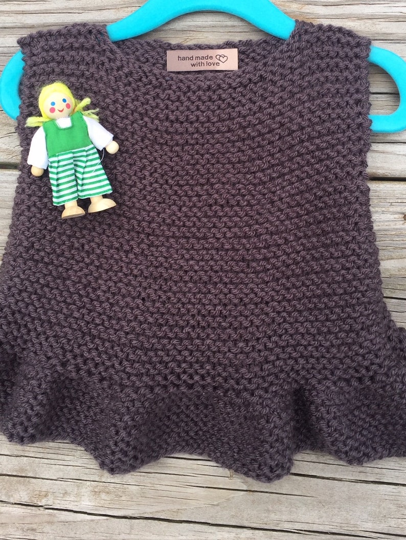 Knitting Baby Ruffle Tank Pattern, Baby knitting pattern, Kids knitting pattern, Modern Knit pattern for babies, Modern knit pattern kids image 3