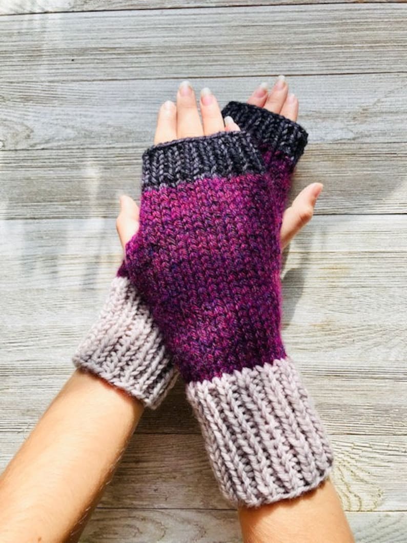 Fingerless Gloves Knitting Pattern Knit Flat Fingerless Etsy Australia