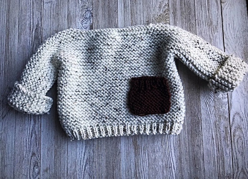 Easy Baby Knit Top Knitted pattern beginner knitting Etsy