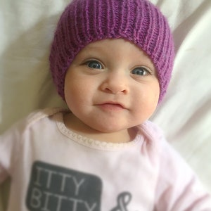 Perfect Slouch Hat Knitting Pattern, Baby, Toddler, Child, Adult Knitted Beanie hat pattern, Hipster Hat pattern, Slouchy Knit hat pattern image 2